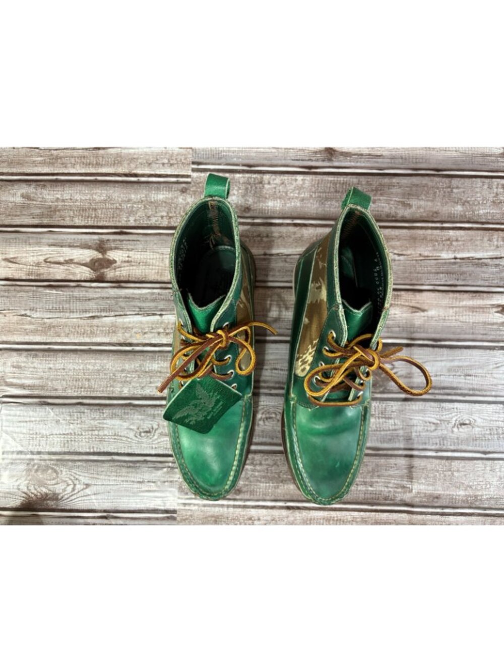 Mark McNairy New Amsterdam Eastland Berwick Sz 9 D color green made USA $550 - Picture 2 of 10